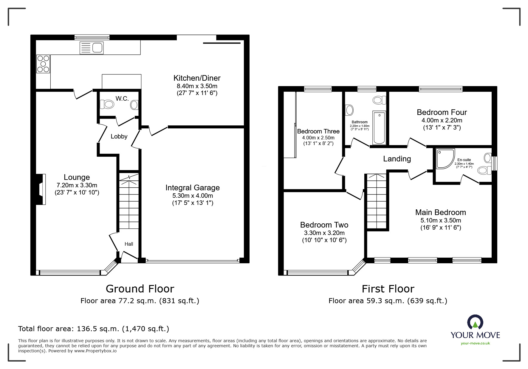 Floorplan of 4 bedroom Semi Detached House for sale, Danvers Road, Mountsorrel, Leicestershire, LE12