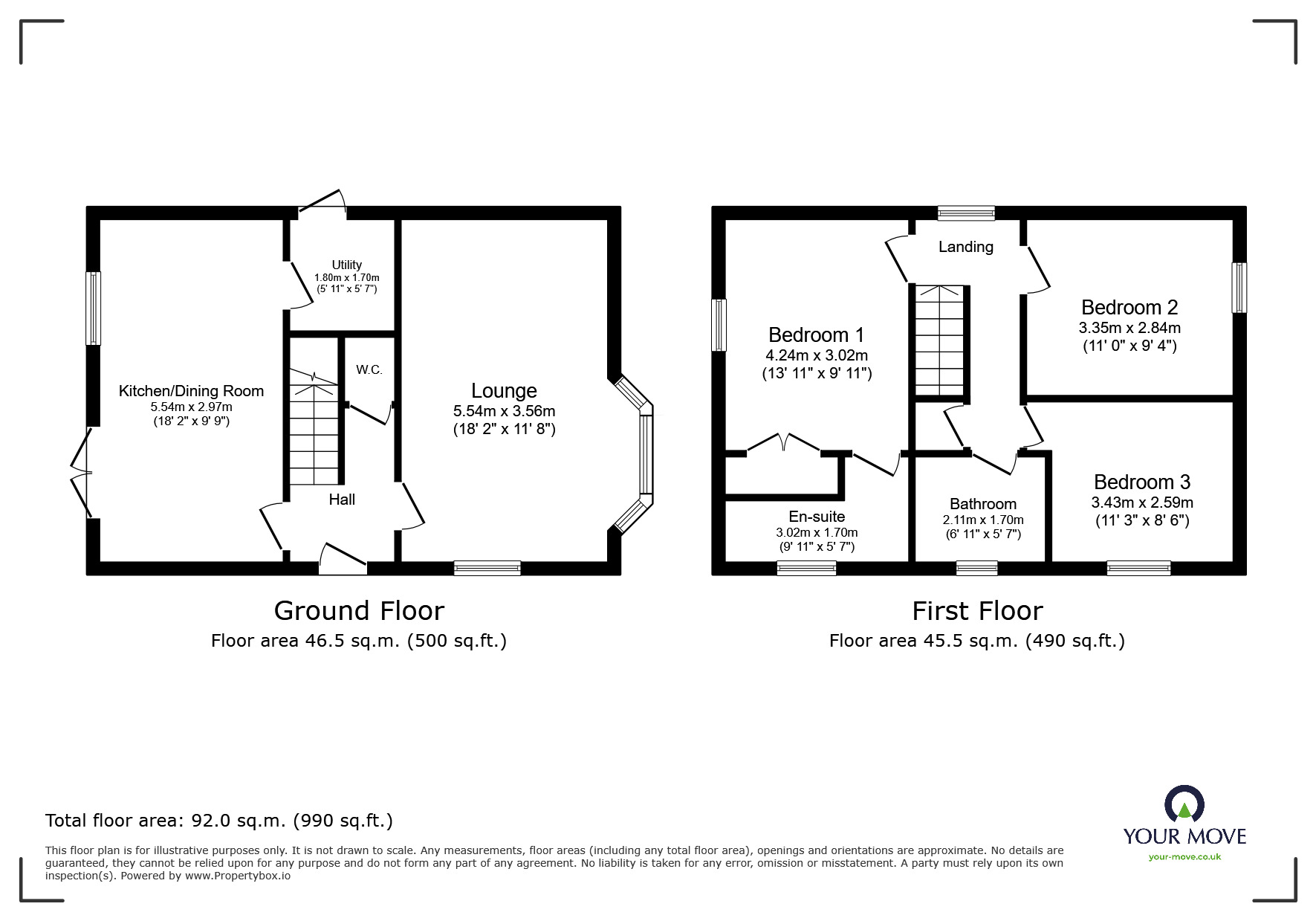 Floorplan of 3 bedroom Detached House for sale, Stanley Drive, Sileby, Leicestershire, LE12