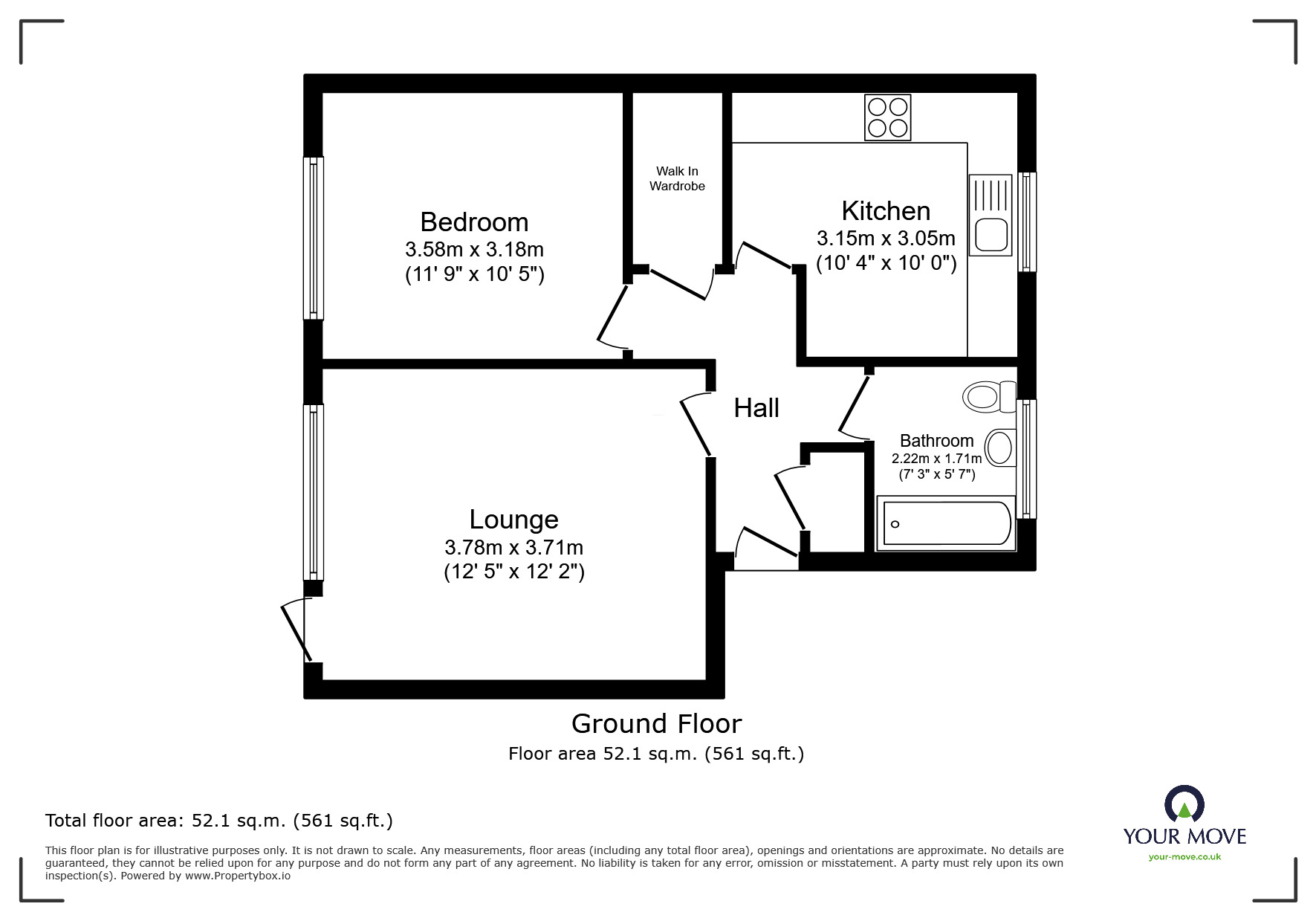 Floorplan of 1 bedroom  Flat for sale, Freehold Street, Loughborough, Leicestershire, LE11