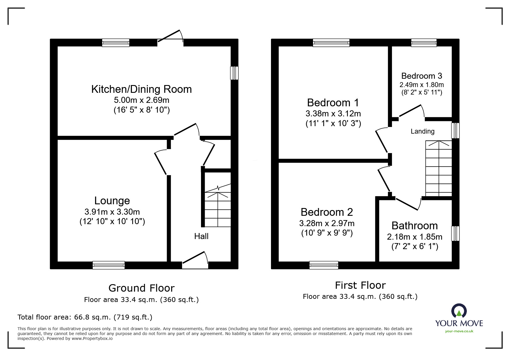 Floorplan of 3 bedroom Semi Detached House for sale, Cartwright Street, Loughborough, Leicestershire, LE11