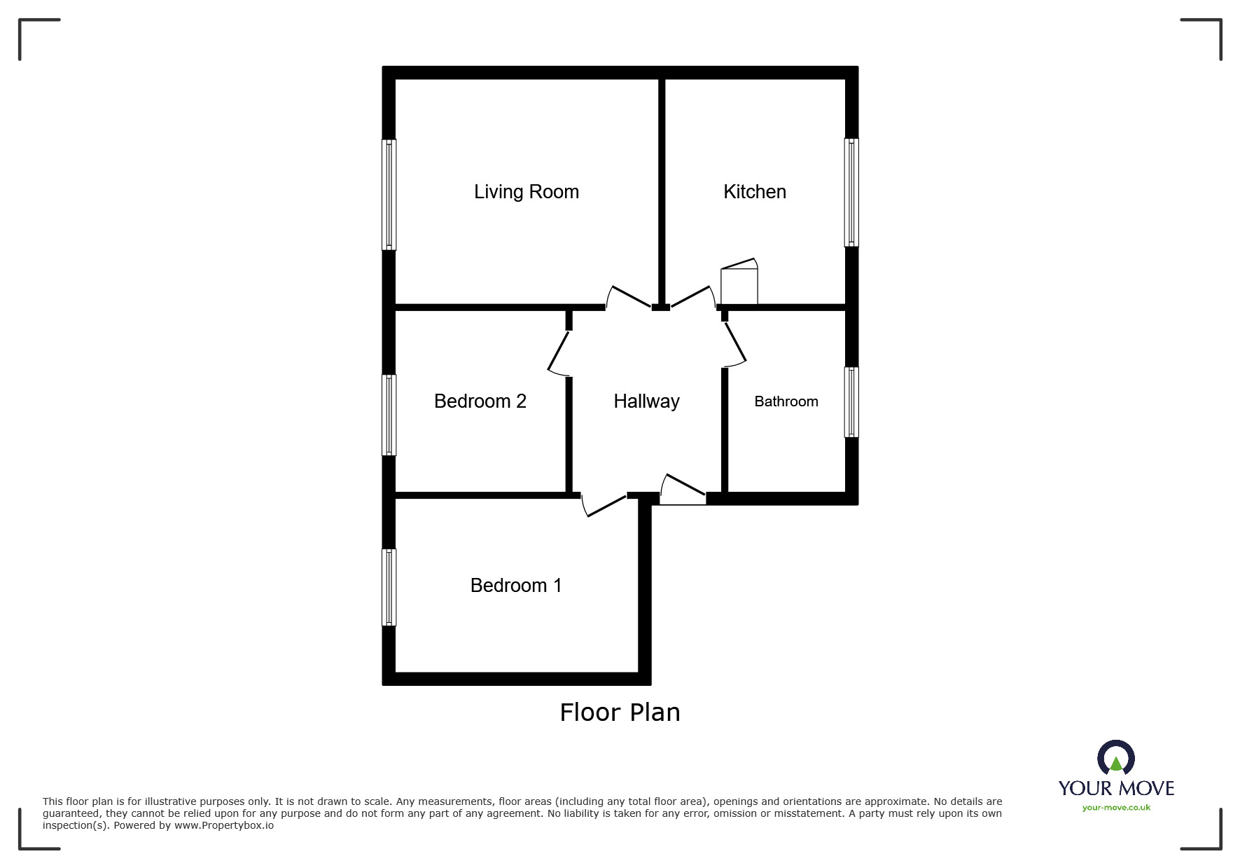 Floorplan of 2 bedroom  Flat to rent, Highbridge, Sileby, Leicestershire, LE12