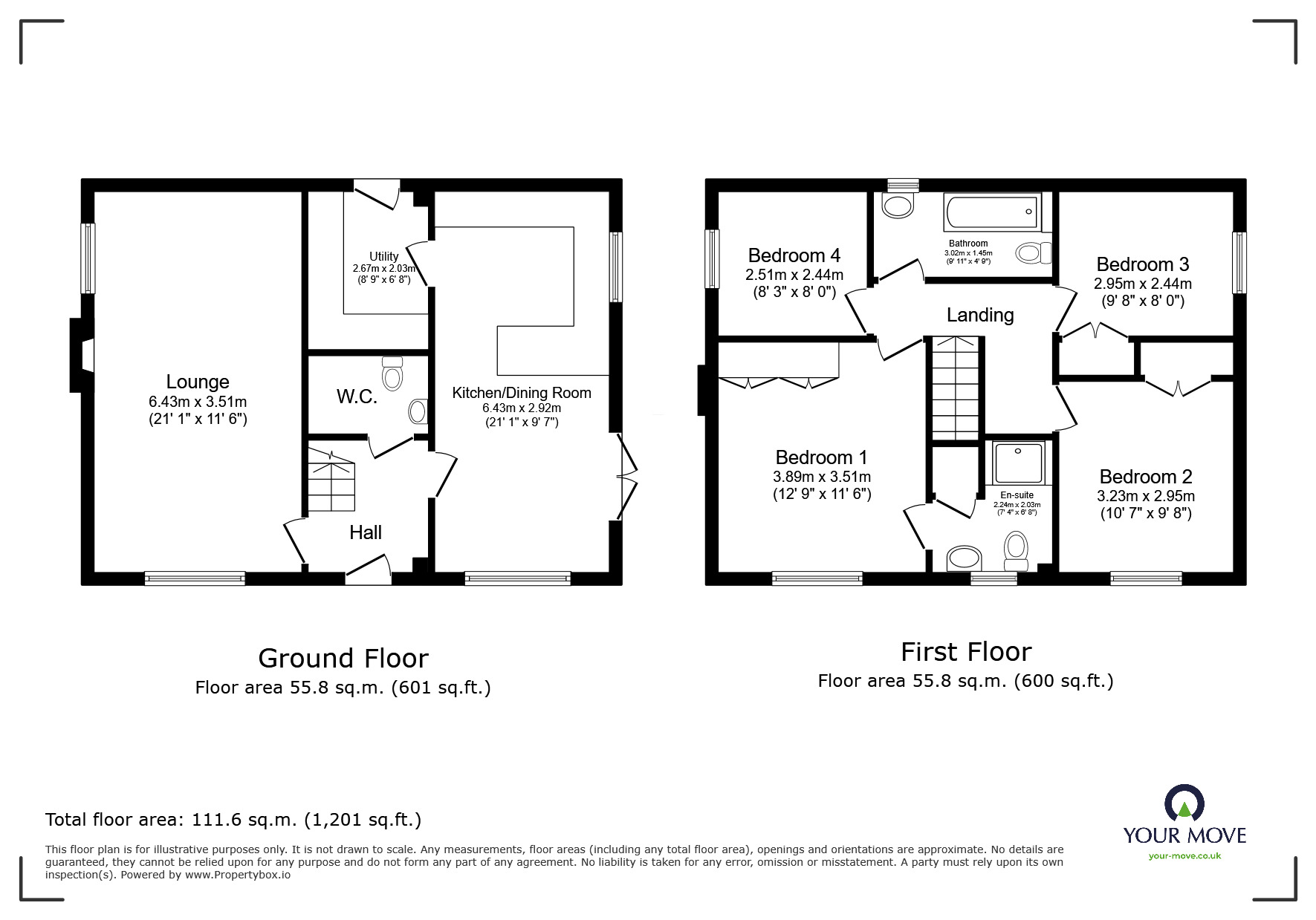 Floorplan of 4 bedroom Detached House for sale, Glen Road, Loughborough, Leicestershire, LE11