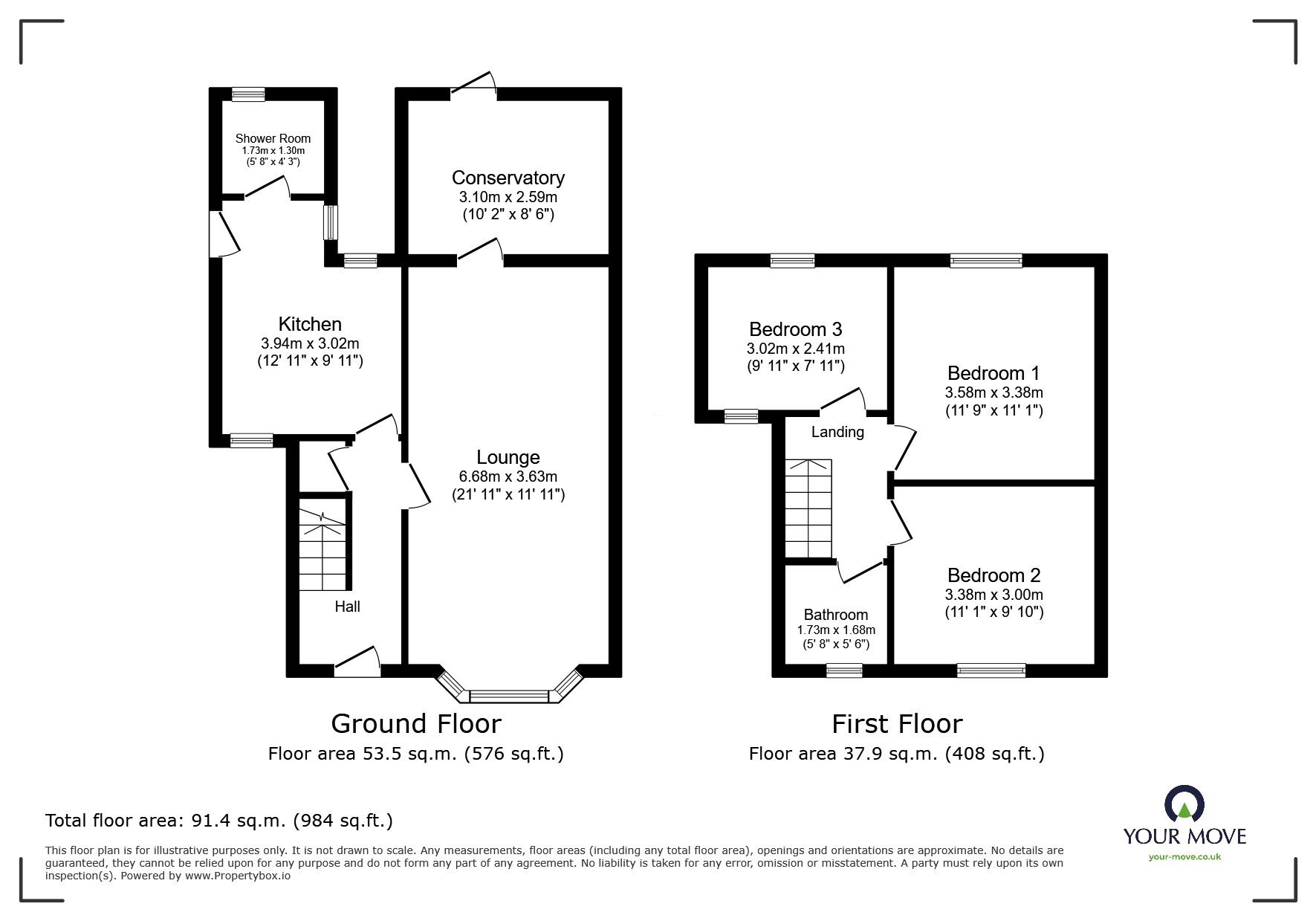 Floorplan of 3 bedroom Detached House for sale, Park Road, Loughborough, Leicestershire, LE11