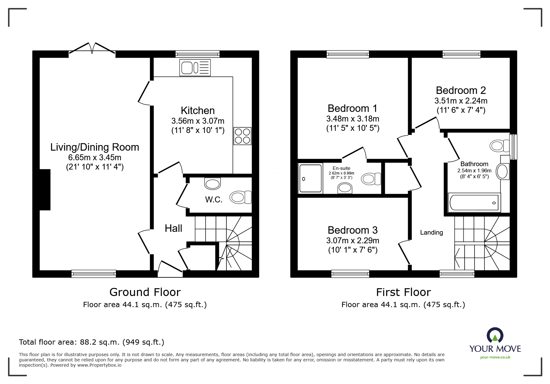 Floorplan of 3 bedroom Detached House for sale, Crowson Close, Shepshed, Loughborough, LE12
