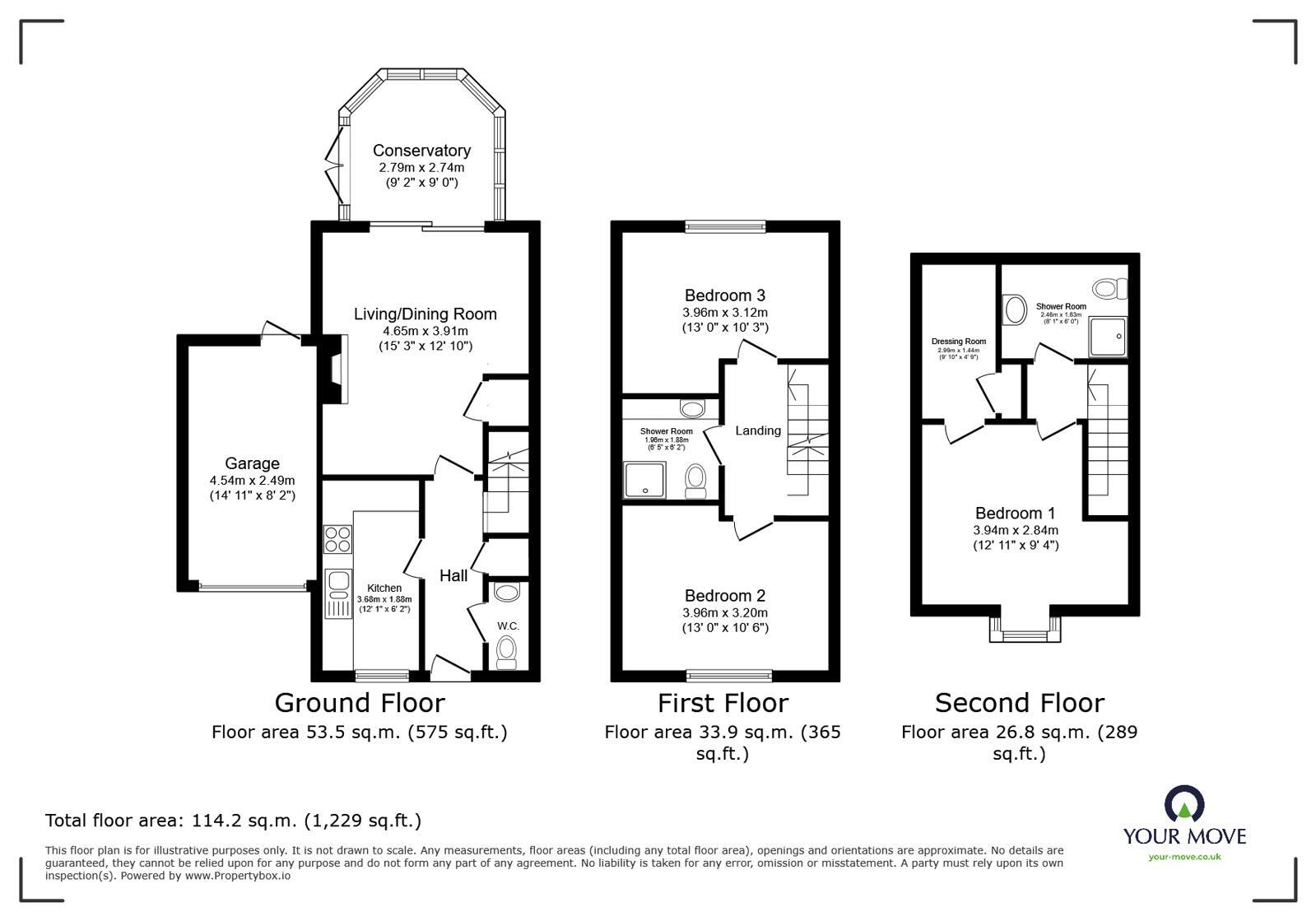 Floorplan of 3 bedroom Semi Detached House for sale, Harlequin Road, Sileby, Leicestershire, LE12