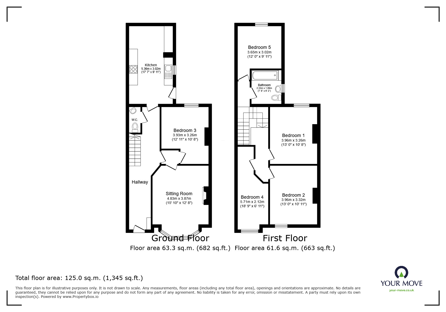 Floorplan of 5 bedroom End Terrace House for sale, Rushworth Avenue, West Bridgford, Nottinghamshire, NG2