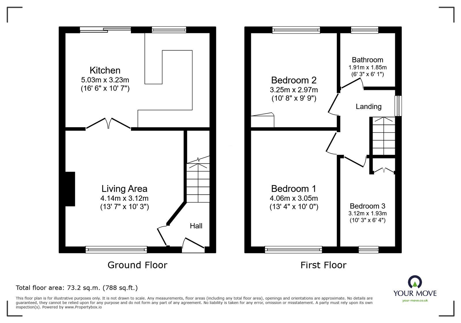 Floorplan of 3 bedroom Semi Detached House for sale, Cleeve Mount, Loughborough, Leicestershire, LE11