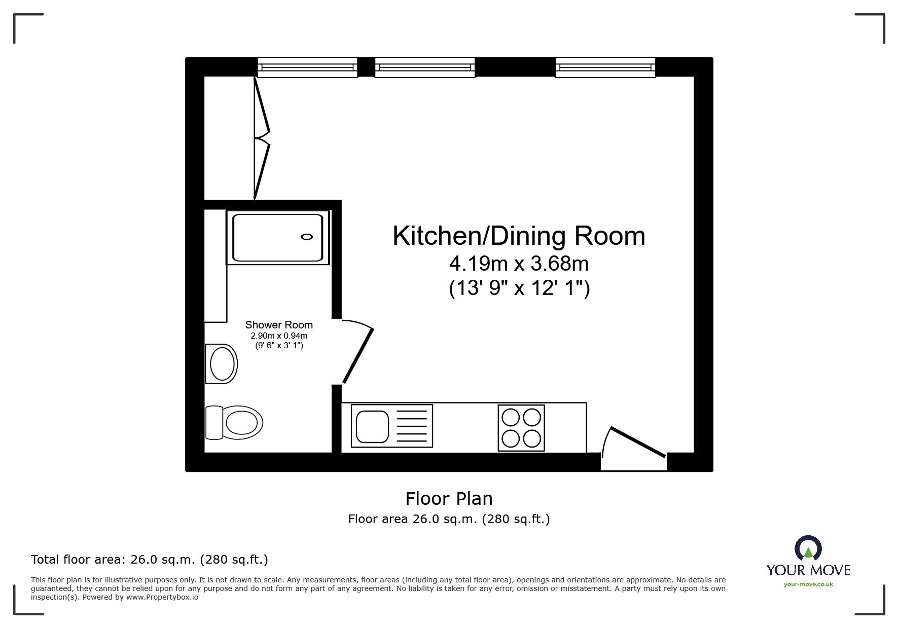 Floorplan of Flat to rent, William Road, West Bridgford, Nottinghamshire, NG2