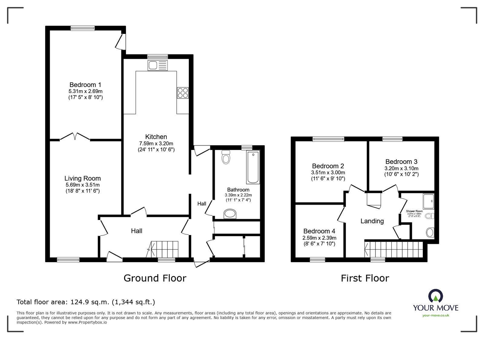 Floorplan of 3 bedroom Semi Detached House for sale, Gracedieu Road, Loughborough, Leicestershire, LE11