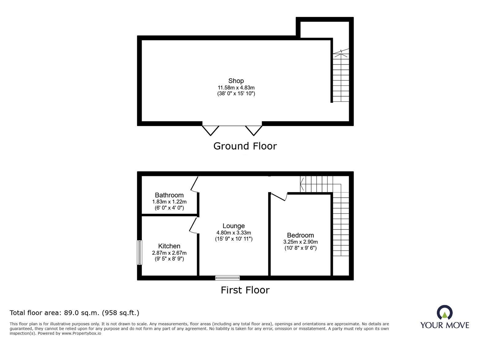 Floorplan of 1 bedroom Detached House for sale, Raleigh Street, Nottingham, Nottinghamshire, NG7