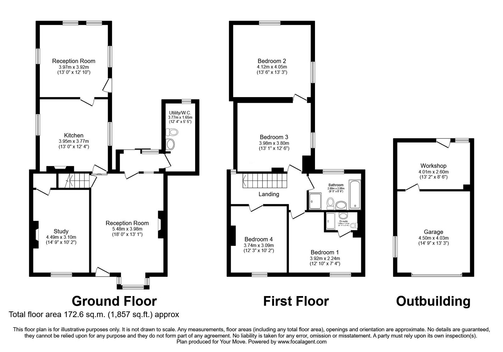 Floorplan of 4 bedroom House for sale, Main Street, Long Whatton, Leicestershire, LE12