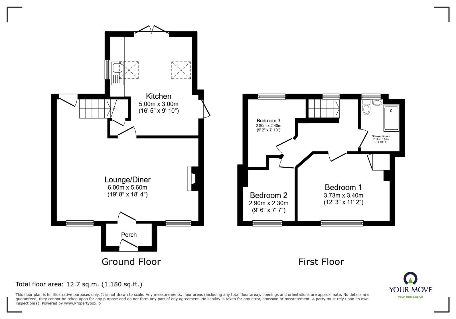 Floorplan of 3 bedroom Semi Detached House for sale, Church Street, Belton, Leicestershire, LE12