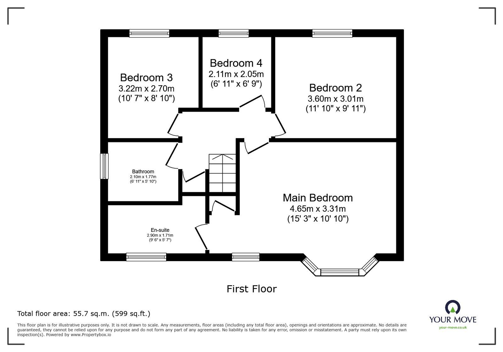 Floorplan of 4 bedroom Detached House for sale, Rowbank Way, Loughborough, Leicestershire, LE11