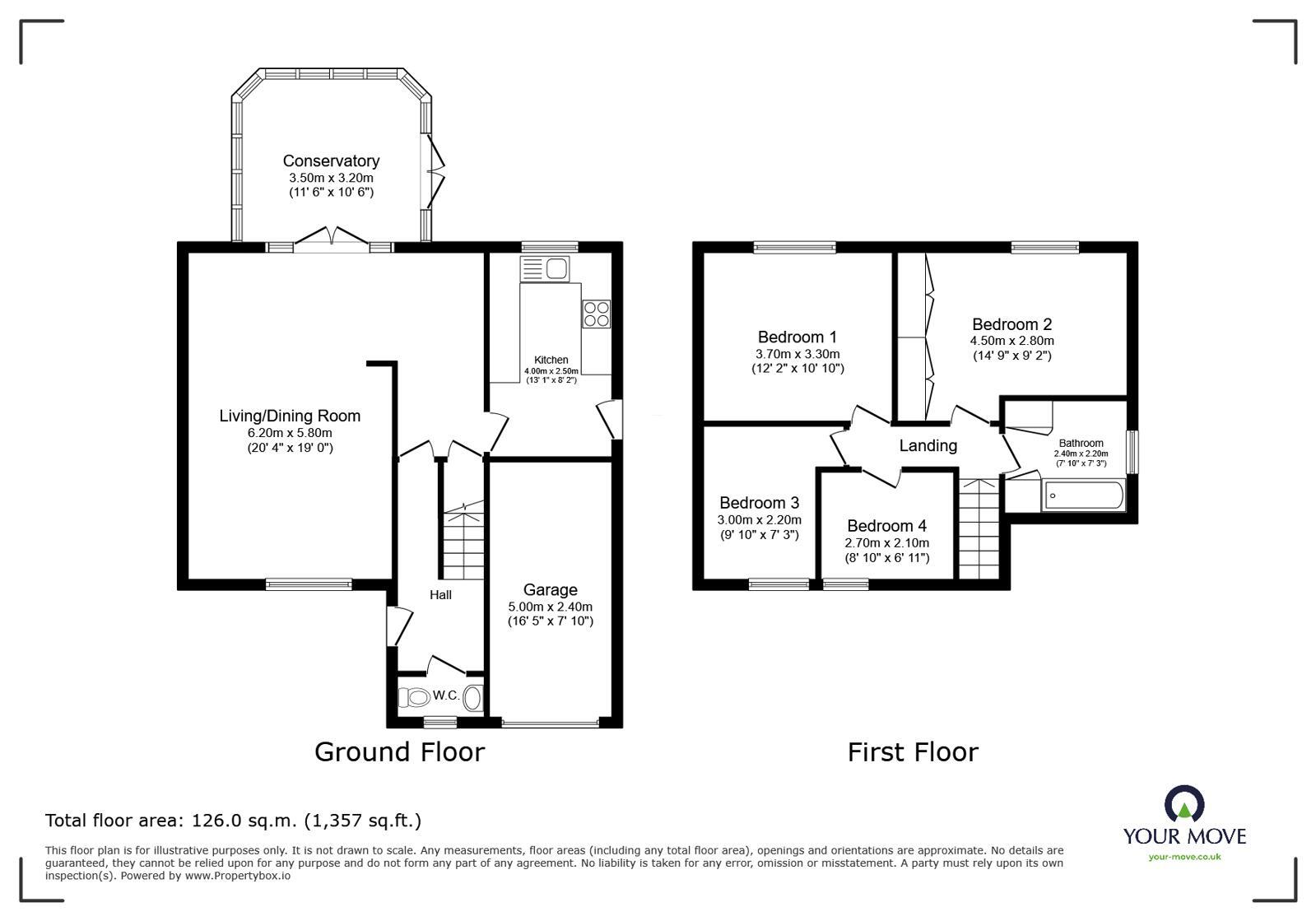 Floorplan of 4 bedroom Detached House for sale, Althorpe Drive, Loughborough, Leicestershire, LE11