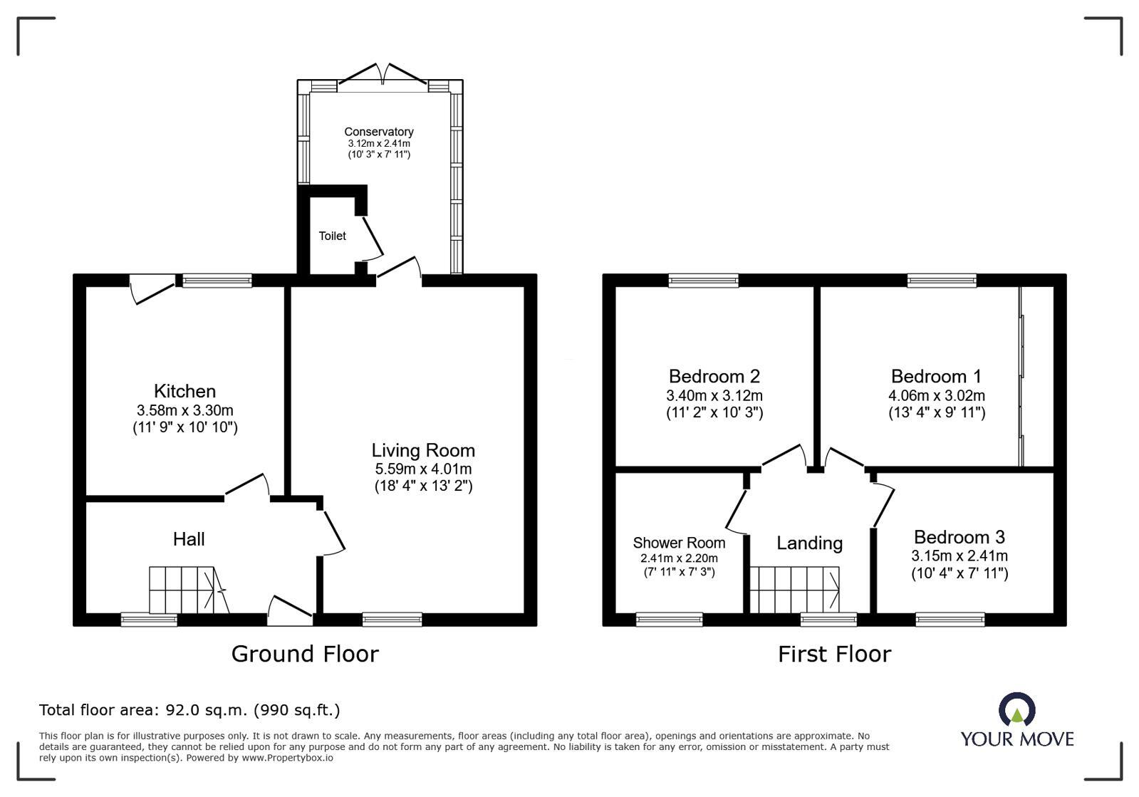 Floorplan of 3 bedroom Mid Terrace House for sale, Poplar Road, Loughborough, Leicestershire, LE11
