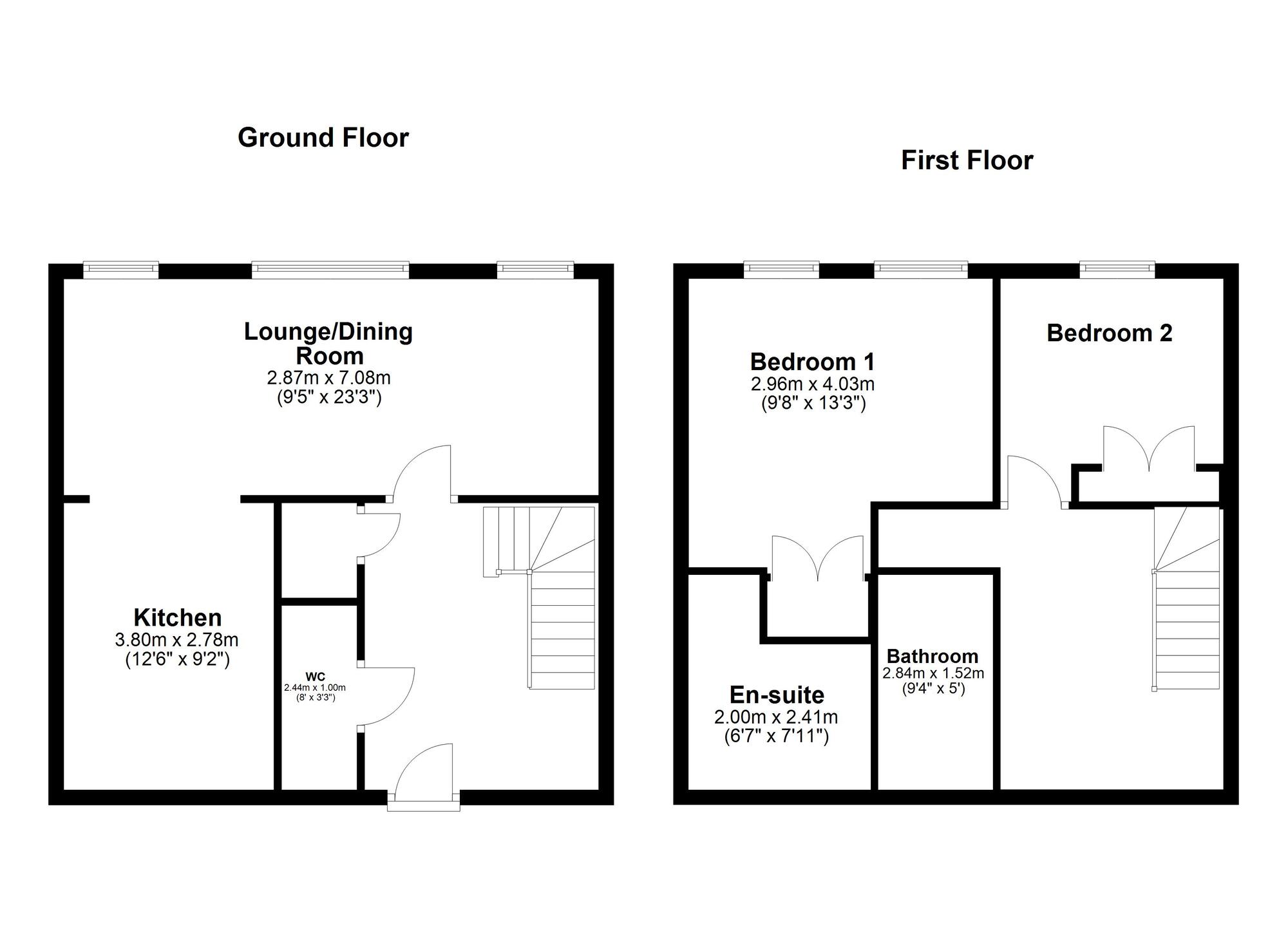 Floorplan of 2 bedroom  Flat to rent, Curzon Place, Gateshead Quays, Tyne and Wear, NE8