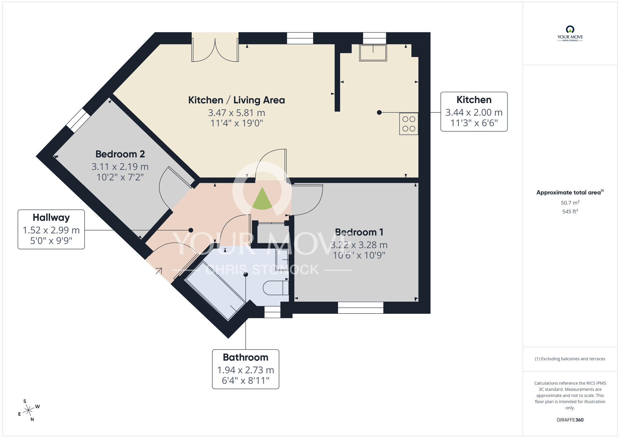 Floorplan of 2 bedroom Flat to rent, Foster Drive, St James Village, Gateshead, NE8