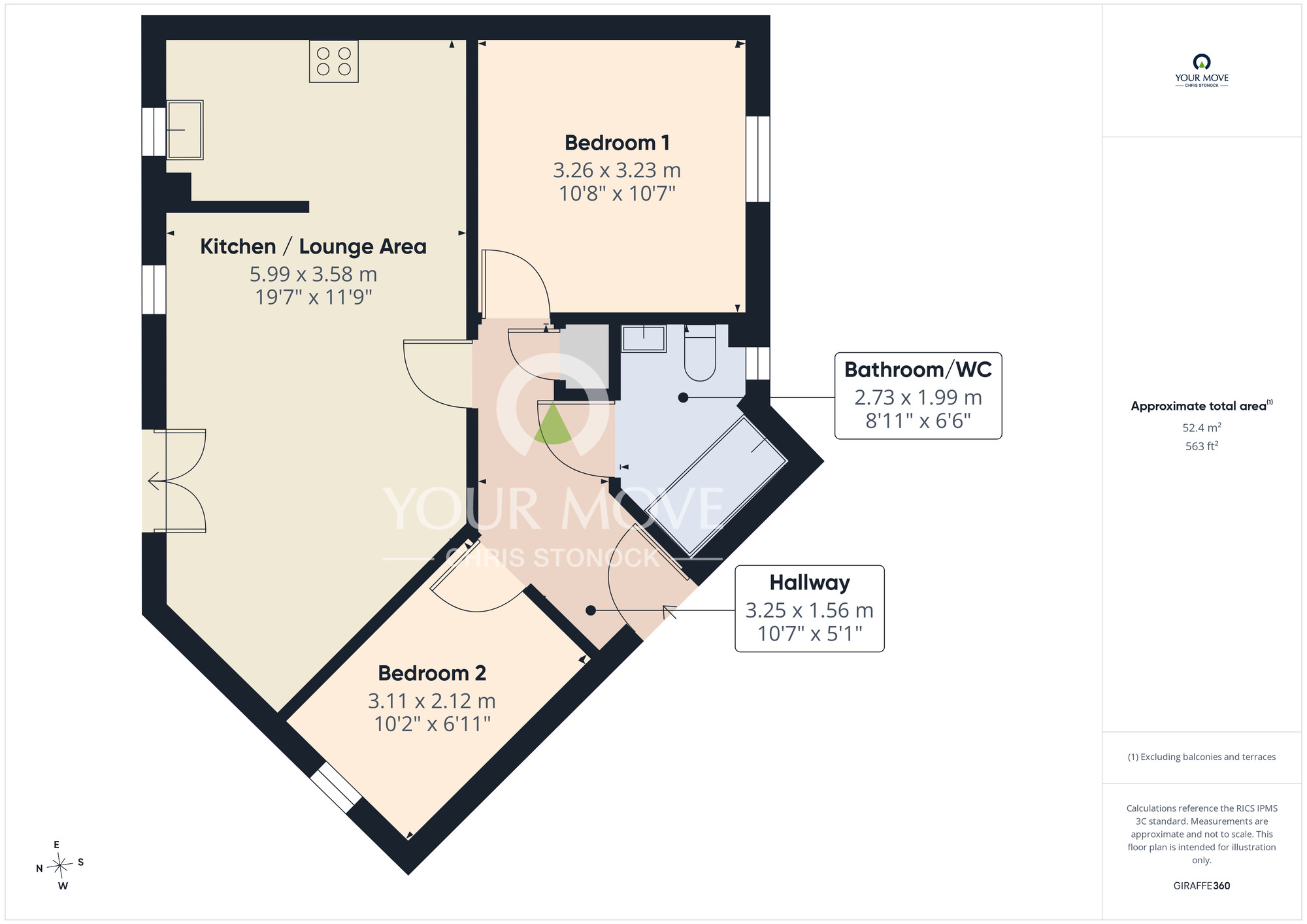 Floorplan of 2 bedroom Flat to rent, Foster Drive, St James Village, Gateshead, NE8