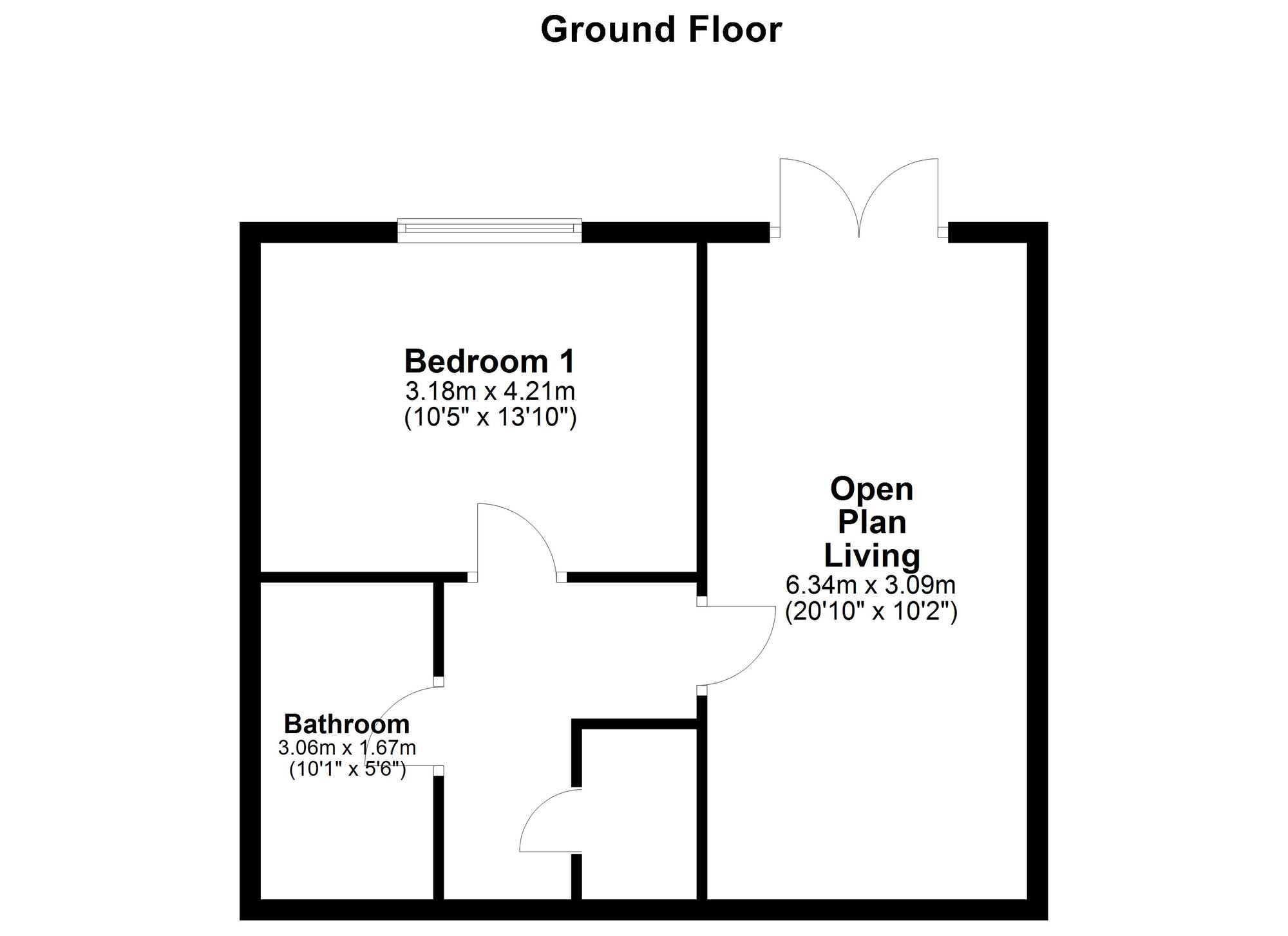 Floorplan of 1 bedroom  Flat to rent, William Wailes Walk, Gateshead, Tyne and Wear, NE9