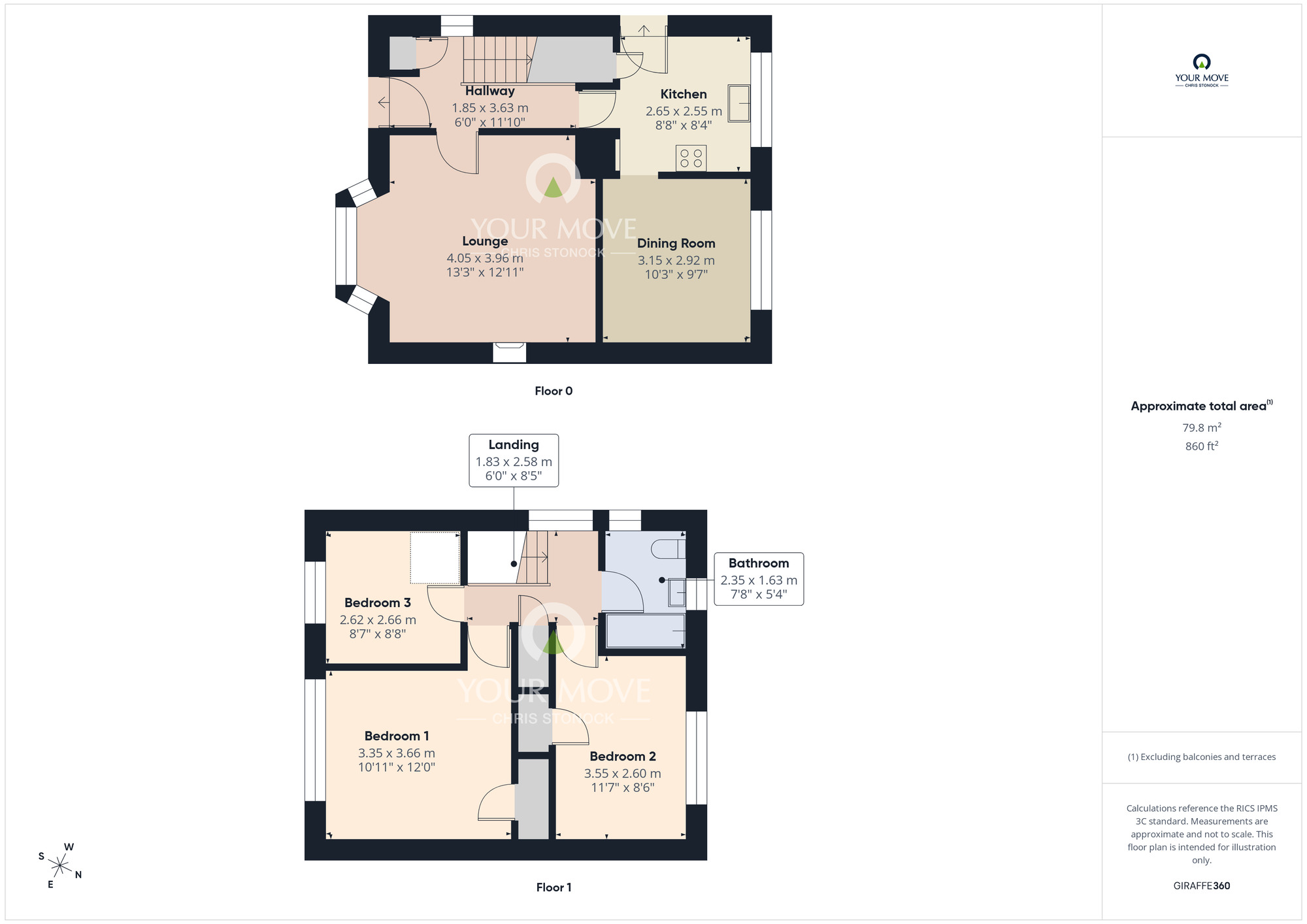 Floorplan of 3 bedroom Semi Detached House to rent, Staneway, Leam Lane, Gateshead, NE10
