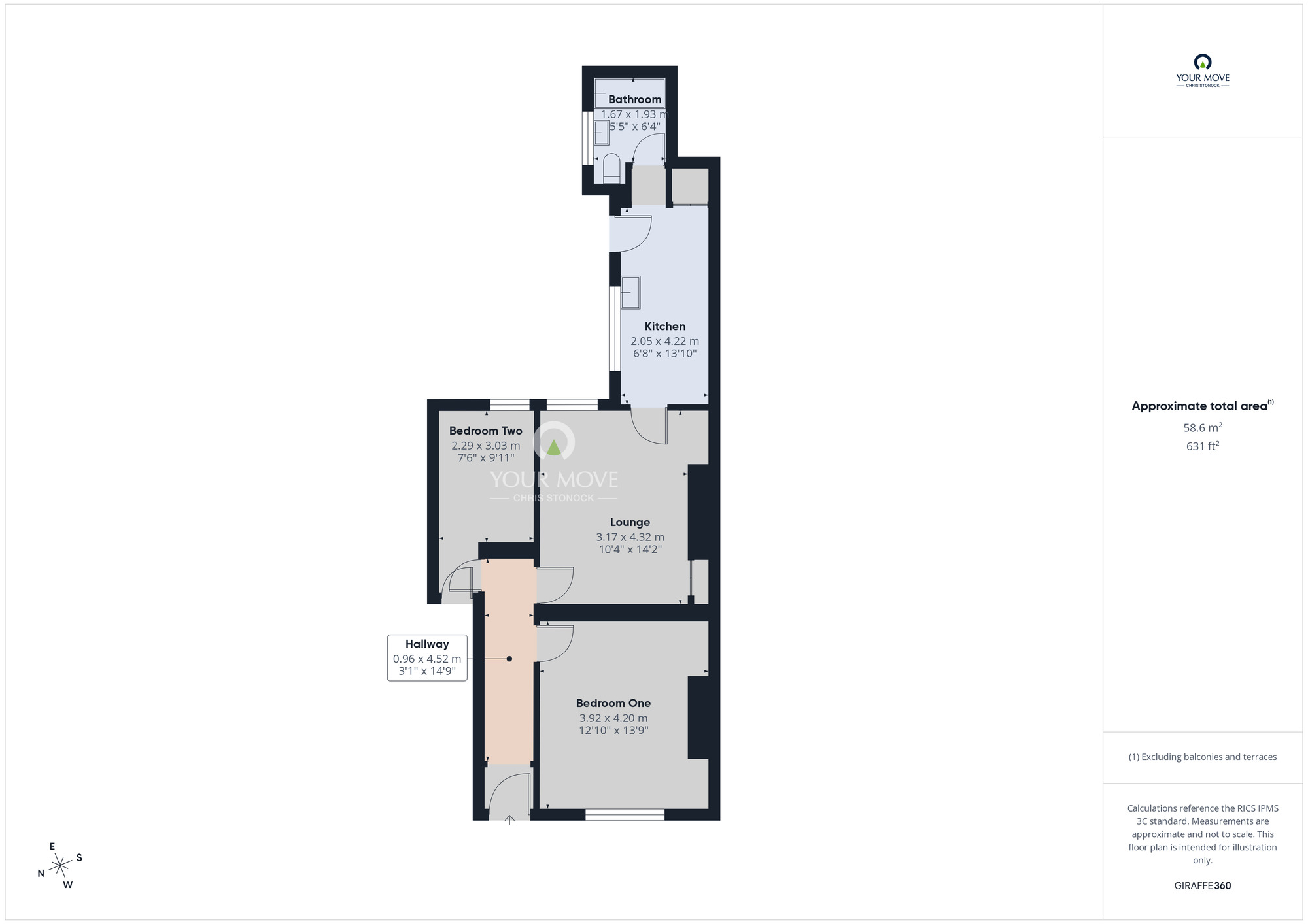 Floorplan of 2 bedroom Flat to rent, Brinkburn Street, Wallsend, Tyne and Wear, NE28