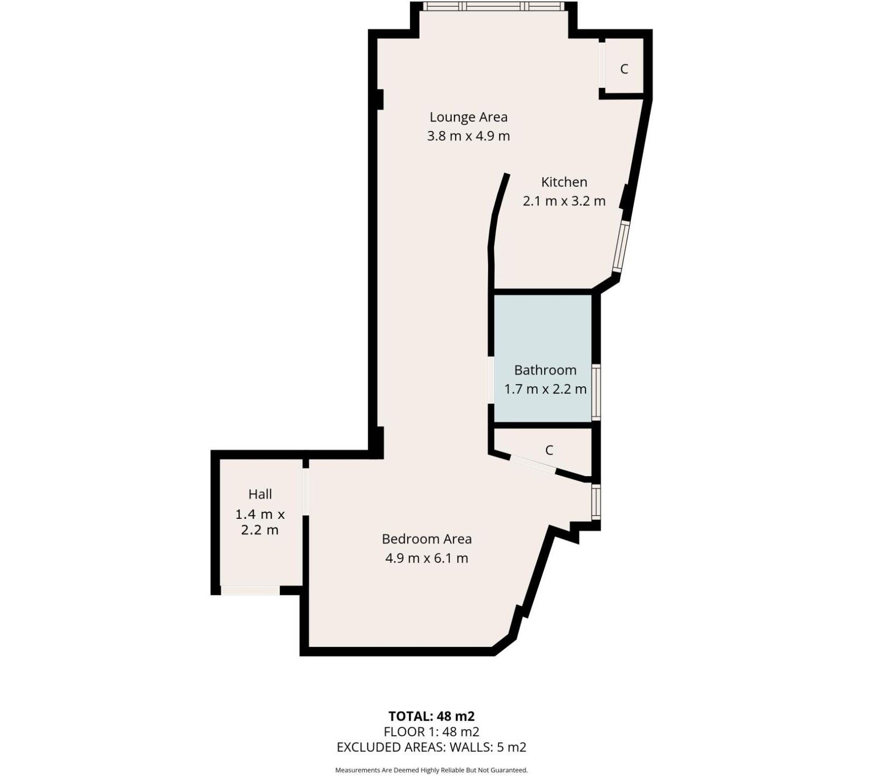 Floorplan of 1 bedroom Flat to rent, Baltic Quay, Mill Road, Gateshead, NE8
