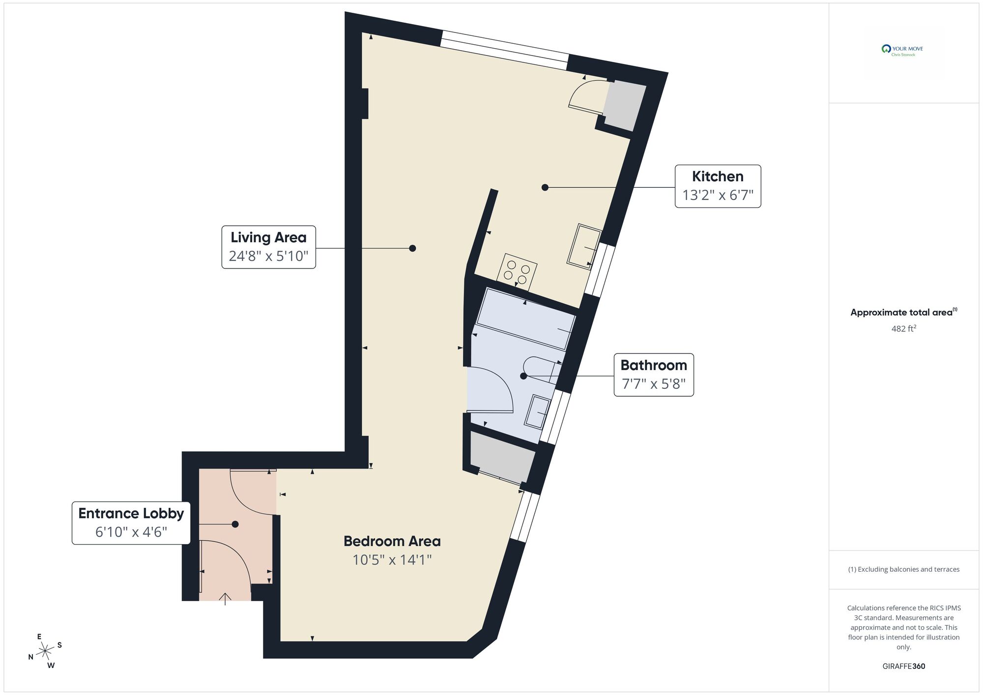 Floorplan of 1 bedroom Flat to rent, Baltic Quay, Mill Road, Gateshead, NE8