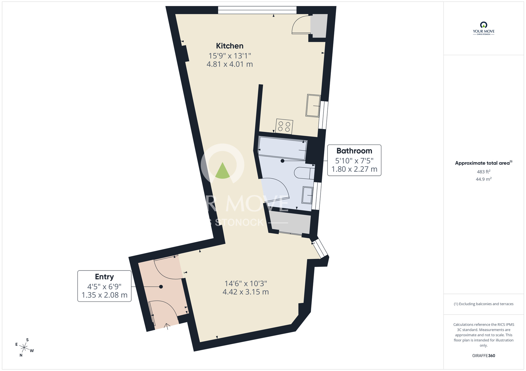 Floorplan of 1 bedroom Flat to rent, Baltic Quay, Mill Road, Gateshead, NE8