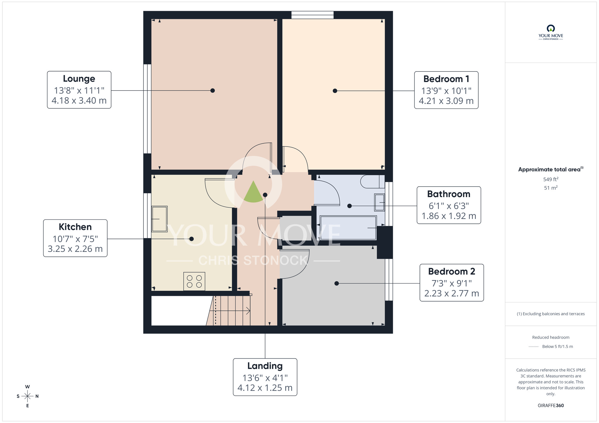 Floorplan of 2 bedroom Flat for sale, Hertford, Gateshead, NE9