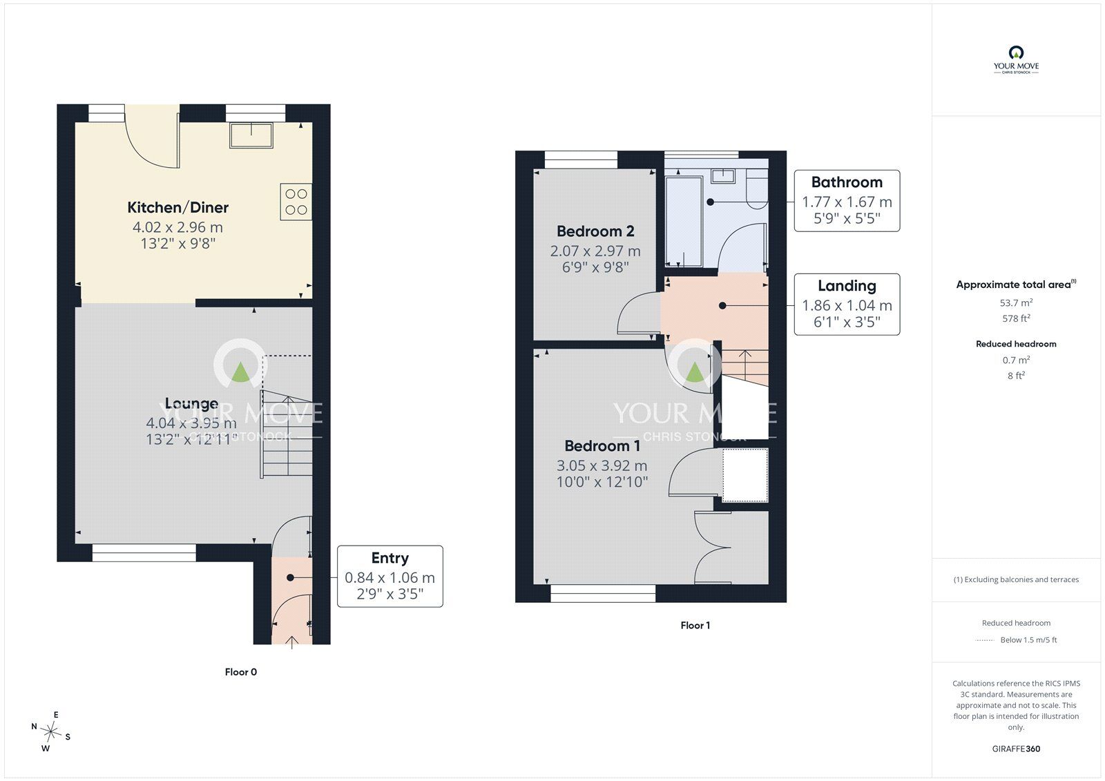 Floorplan of 2 bedroom Mid Terrace House to rent, Coniscliffe Place, Sunderland, Tyne and Wear, SR6