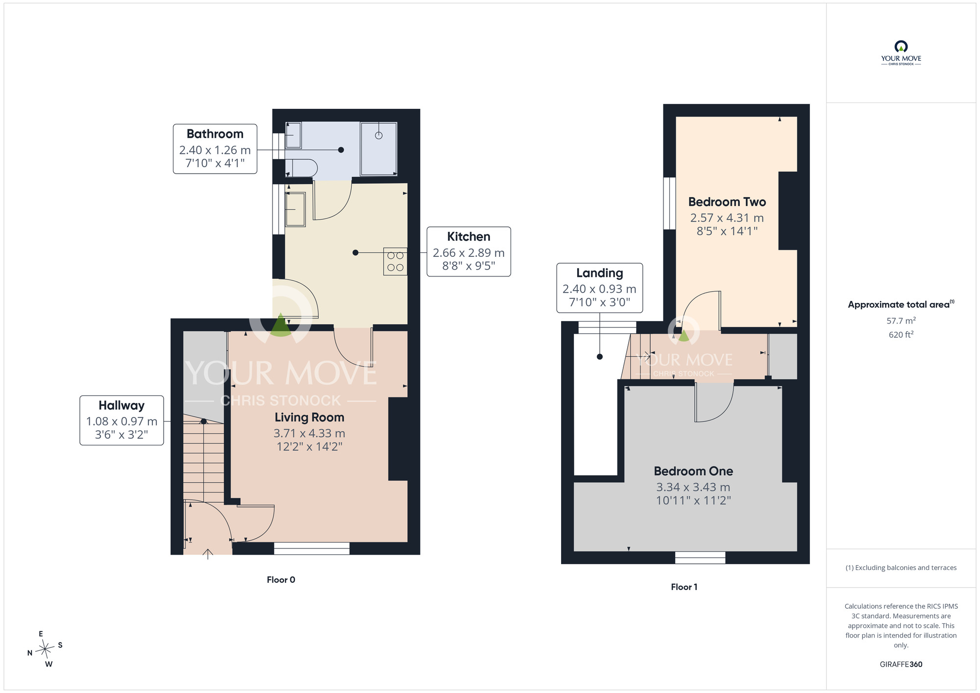 Floorplan of 2 bedroom Mid Terrace House to rent, Earl Street, Seaham, Durham, SR7