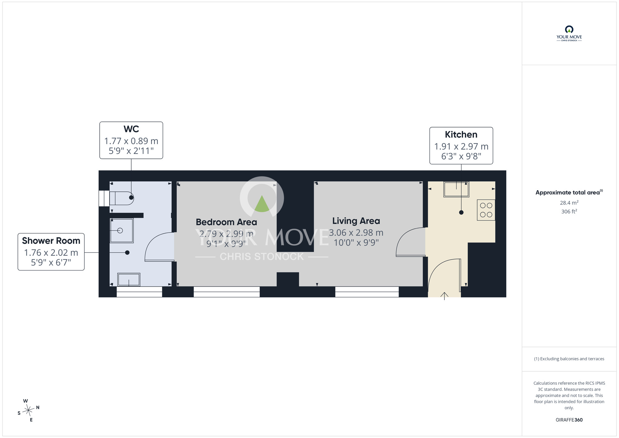 Floorplan of 1 bedroom Flat to rent, Southwick Road, Sunderland, Tyne and Wear, SR5