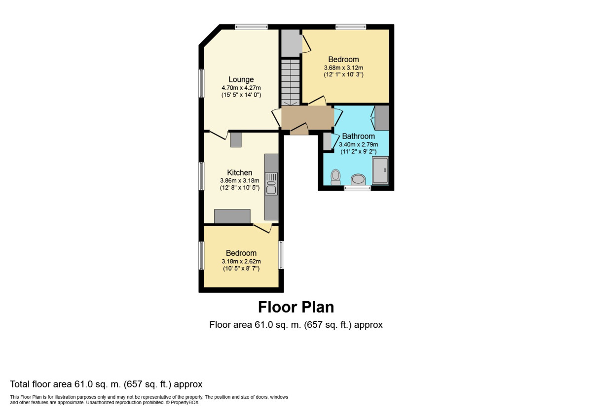 Floorplan of 2 bedroom  Flat to rent, Haward Street, Lowestoft, Suffolk, NR32