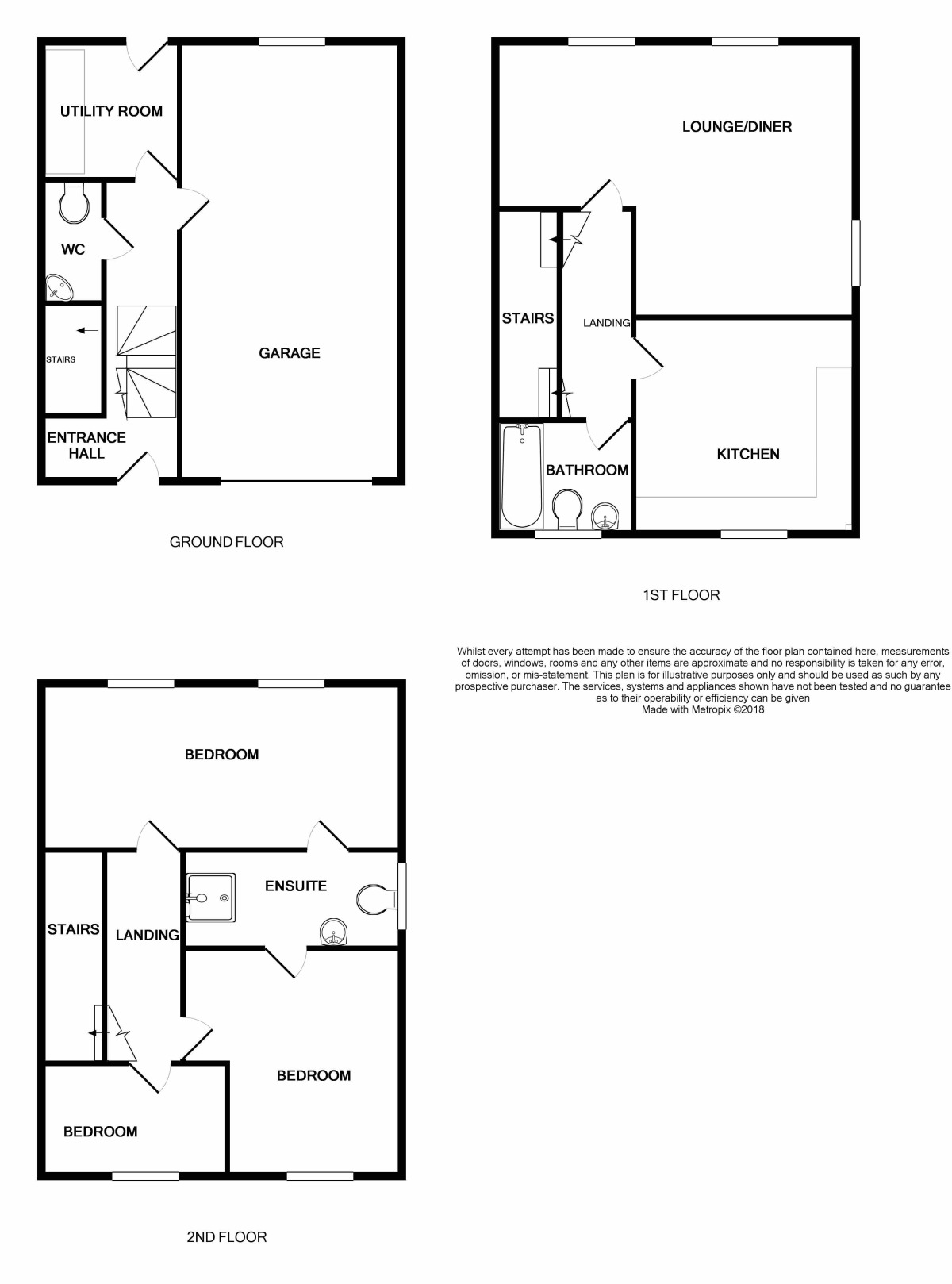 Floorplan of 3 bedroom  House to rent, Jervis Close,, Great Yarmouth, NR31