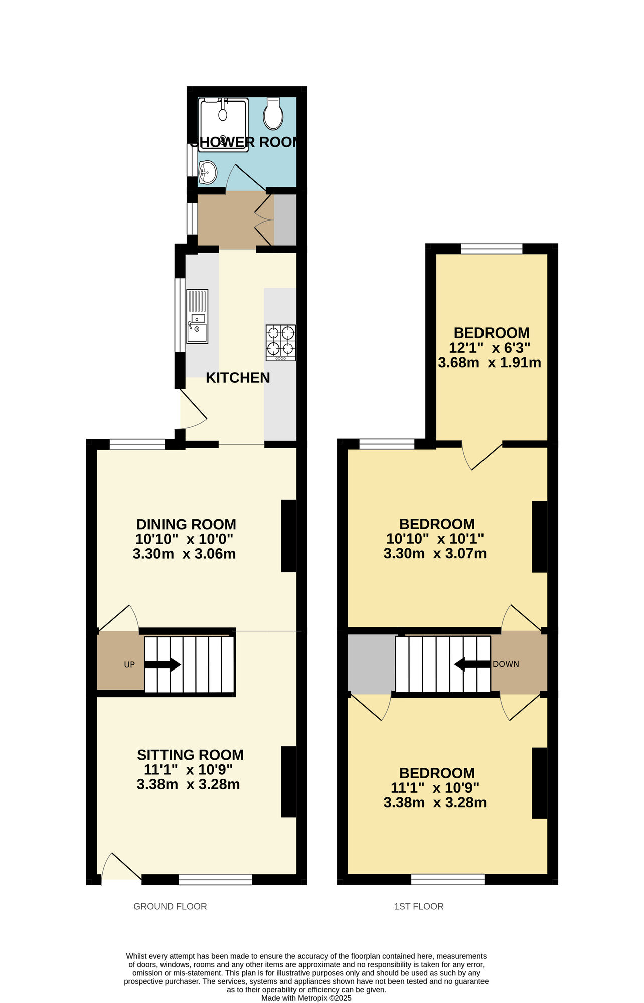 Floorplan of 3 bedroom End Terrace House for sale, Beaconsfield Road, Lowestoft, Suffolk, NR33