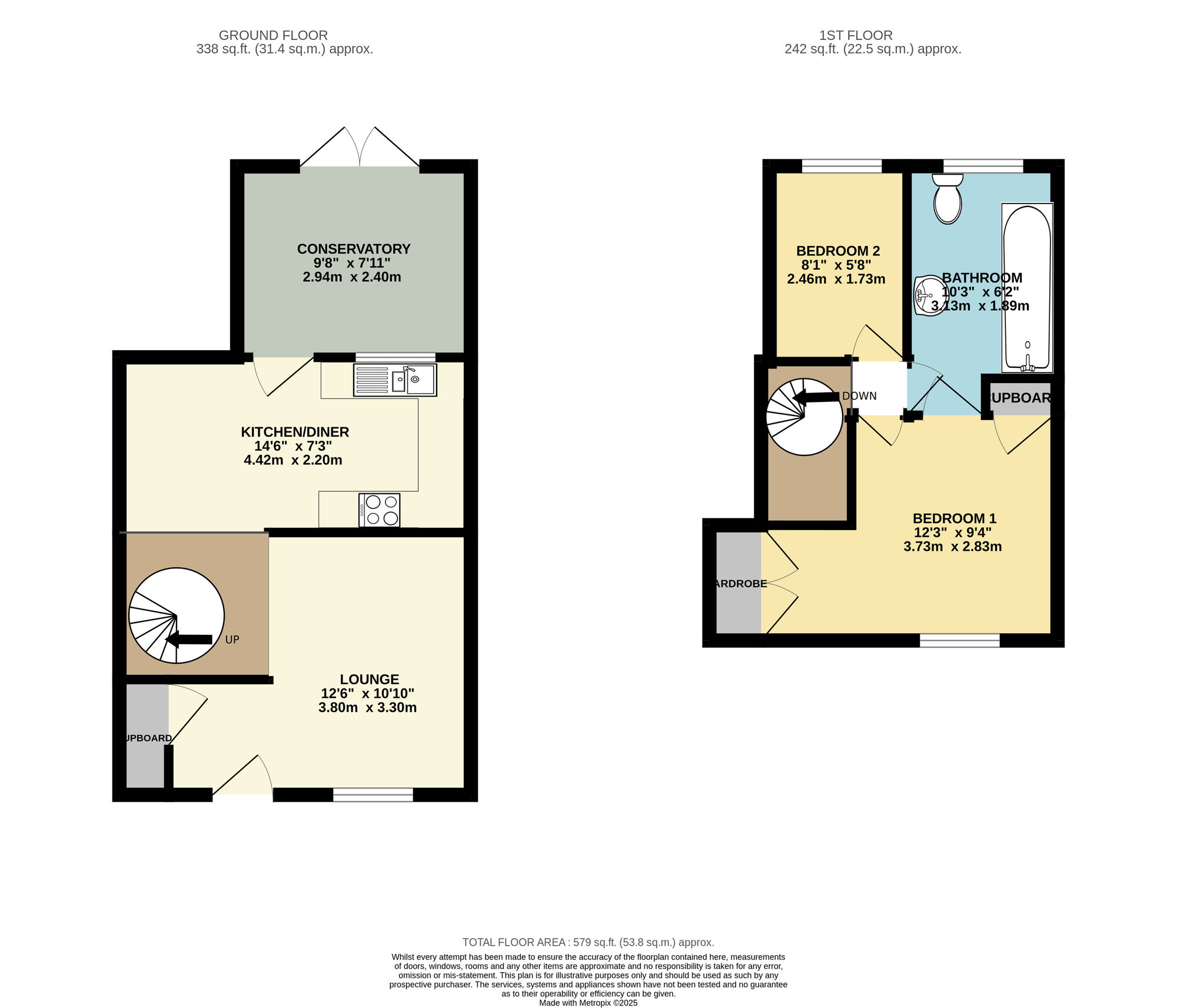 Floorplan of 2 bedroom Mid Terrace House for sale, Harebell Way, Lowestoft, Suffolk, NR33