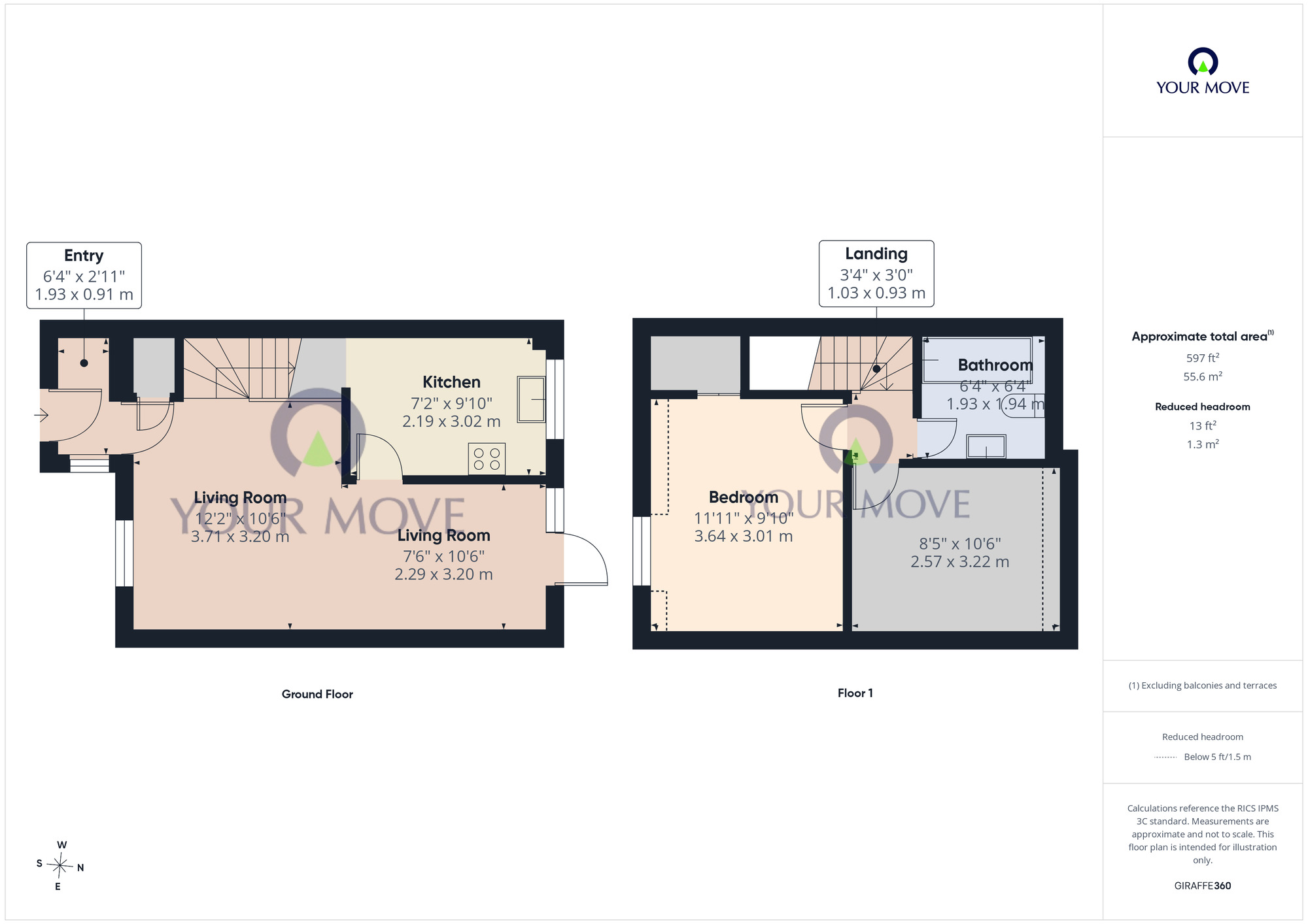 Floorplan of 2 bedroom Mid Terrace House for sale, Celandine Close, Lowestoft, Suffolk, NR33