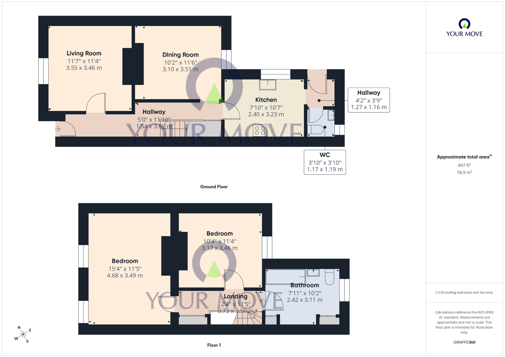 Floorplan of 2 bedroom End Terrace House for sale, St. Leonards Road, Lowestoft, Suffolk, NR33