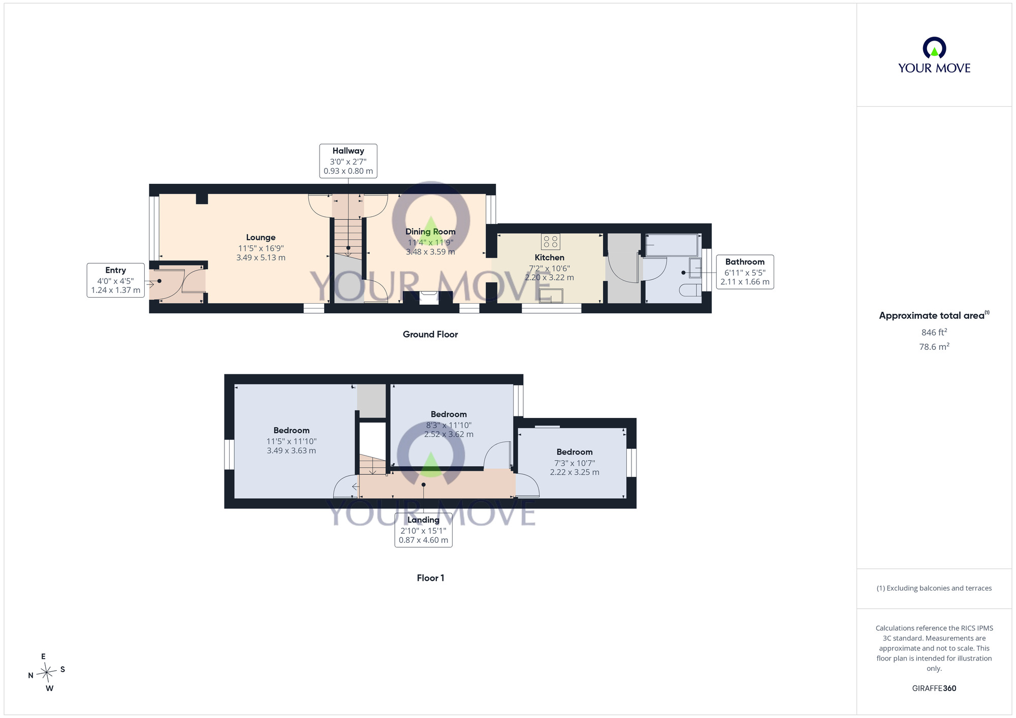 Floorplan of 3 bedroom End Terrace House for sale, Oulton Road North, Lowestoft, Suffolk, NR32