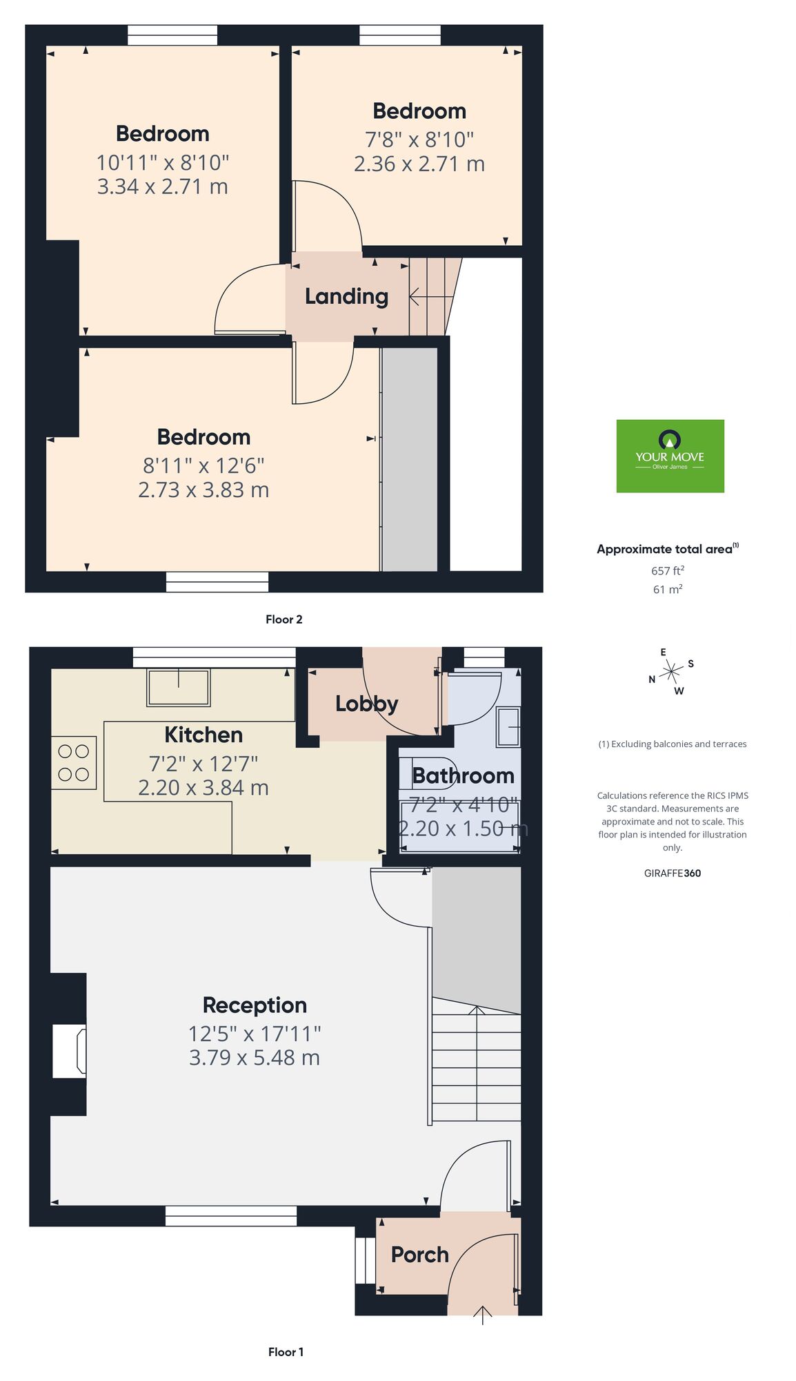 Floorplan of 3 bedroom Mid Terrace House for sale, The Avenue, Halesworth, Suffolk, IP19