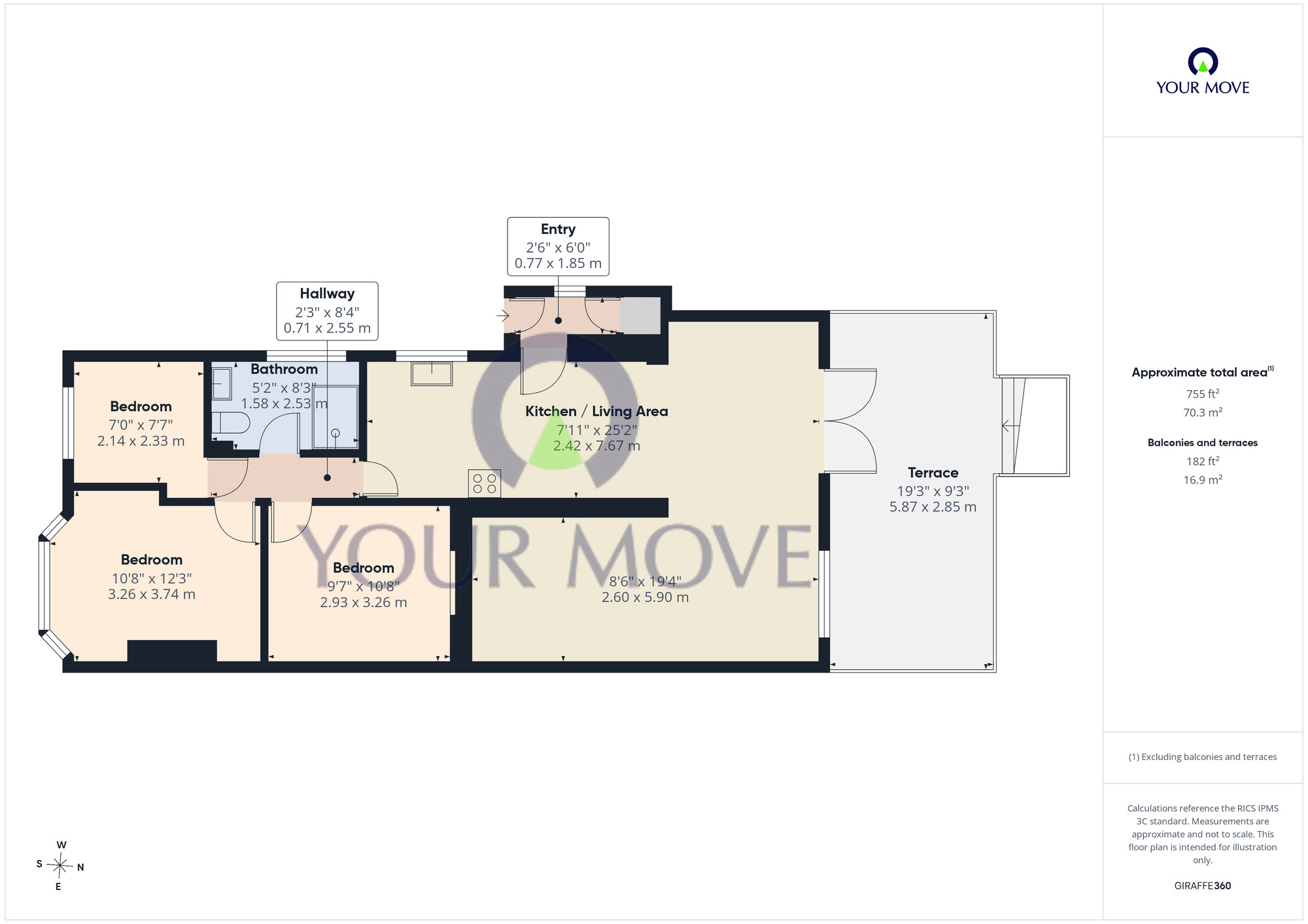 Floorplan of 3 bedroom Semi Detached Bungalow for sale, Stradbroke Road, Lowestoft, Suffolk, NR33