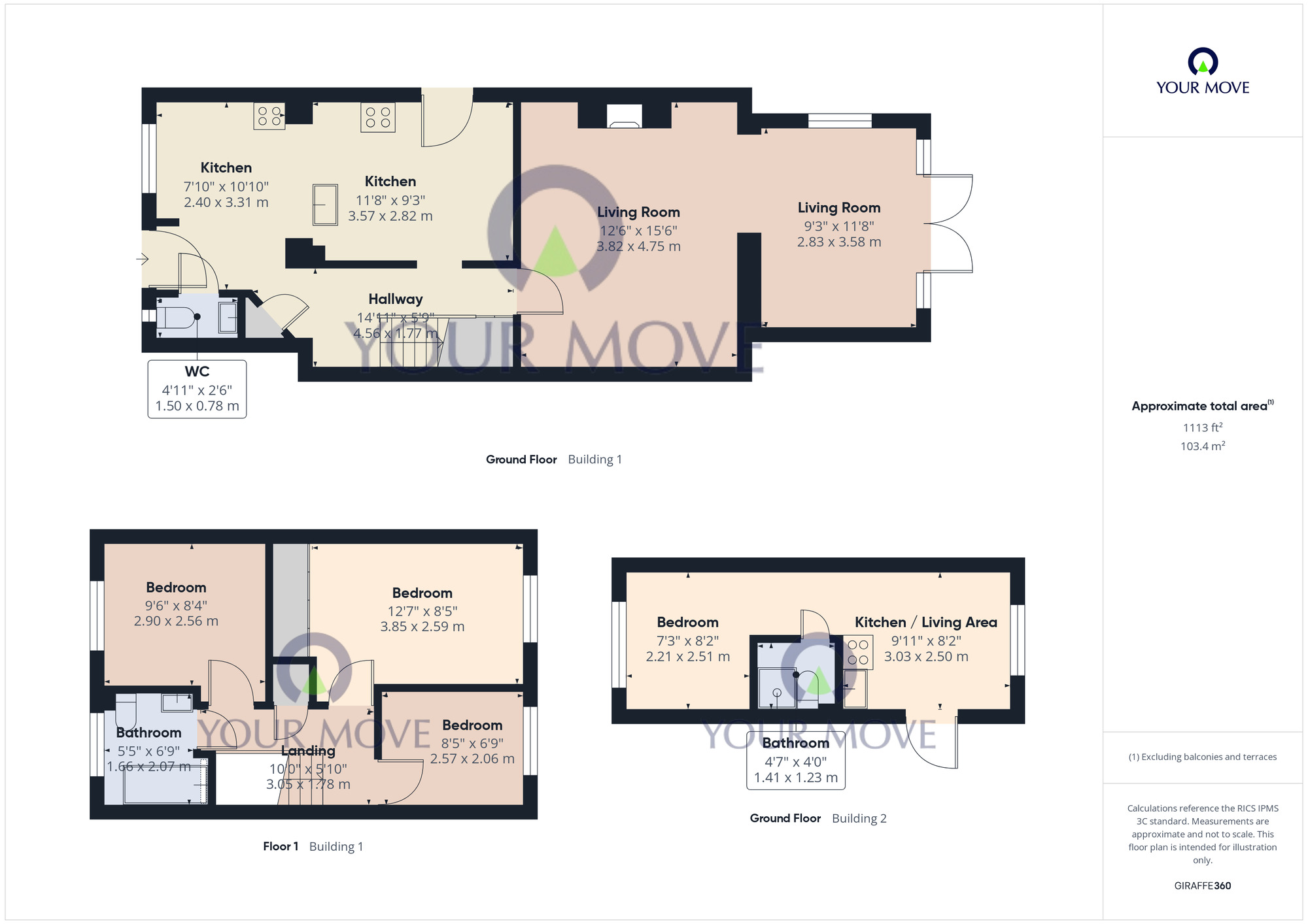 Floorplan of 3 bedroom Semi Detached House for sale, Lark Way, Bradwell, Norfolk, NR31