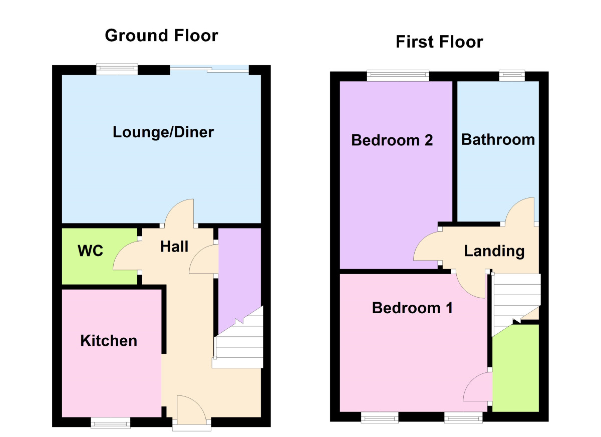 Floorplan of 2 bedroom House to rent, High Street, Midsomer Norton, Radstock, BA3