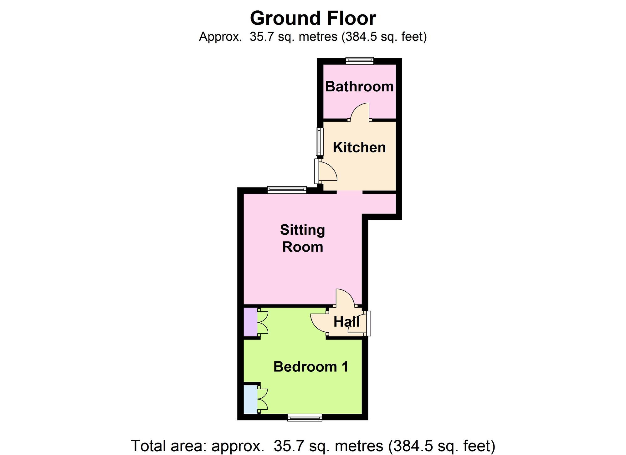 Floorplan of 1 bedroom Flat to rent, Wells Road, Chilcompton, Radstock, BA3