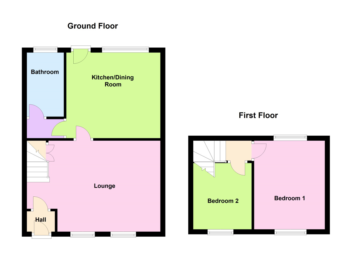 Floorplan of 2 bedroom Mid Terrace House to rent, Radstock Road, Midsomer Norton, Radstock, BA3