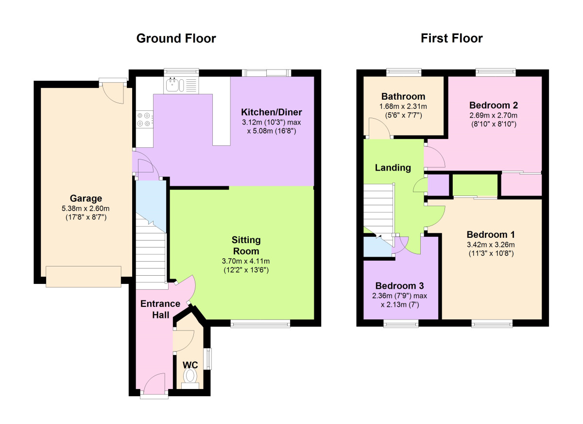 Floorplan of 3 bedroom Detached House to rent, Upper Furlong, Timsbury, Bath, BA2