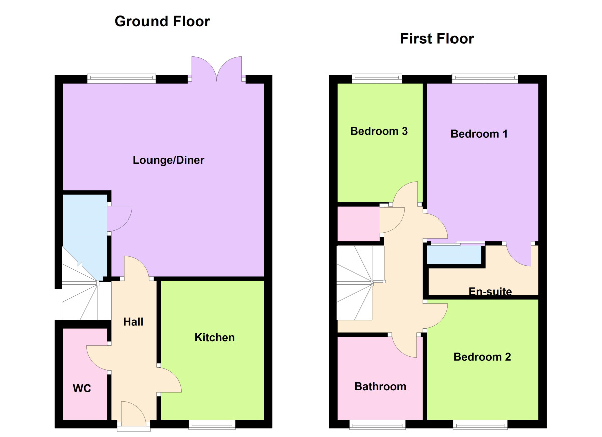 Floorplan of 3 bedroom Mid Terrace House to rent, Tanner Close, Radstock, BA3