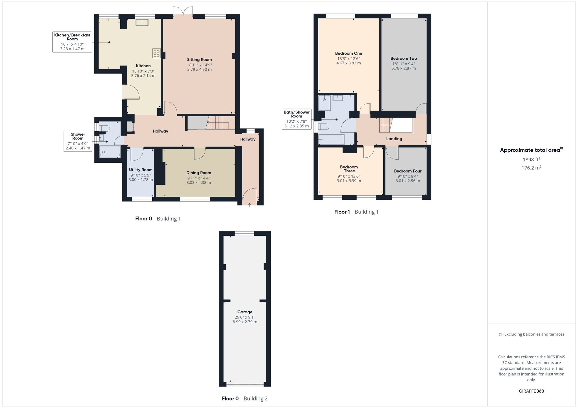 Floorplan of 4 bedroom Detached House for sale, Wells Road, Chilcompton, Radstock, BA3