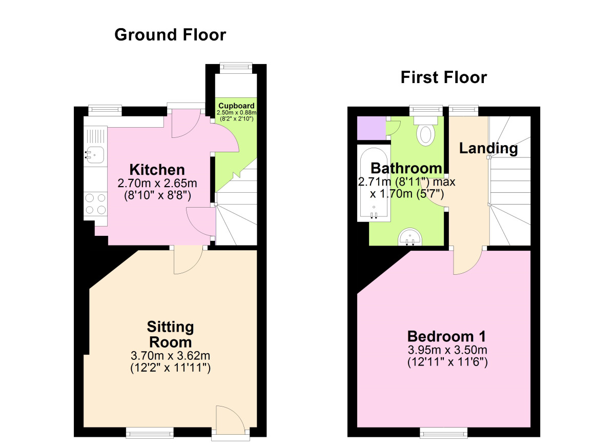 Floorplan of 1 bedroom Mid Terrace House to rent, High Street, Midsomer Norton, Radstock, BA3