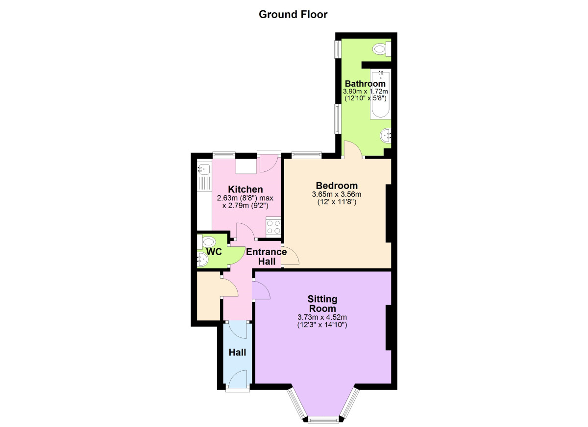 Floorplan of 1 bedroom  Flat to rent, Elm Terrace, Radstock, BA3